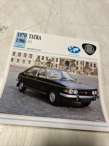 Tatra 613 1970 1986 - 1986, carte