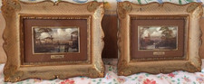 2 Dipinti Lucio Cargnel  Paesaggio olio su lamina cornici con vetro OTTIMO STATO
