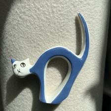 Royal Dux Gatto Boemo Anni 50 Cat Porcellana Micio