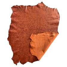 Vera pelle arancione bruciato