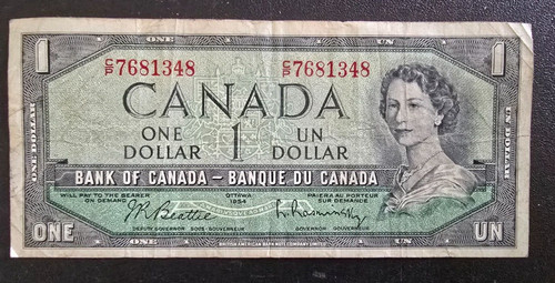 Banconota canada one dollaro - canada,