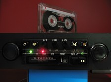 Autoradio d'epoca Grundig WKC 2535 VD stereo, con deck cassette testata.