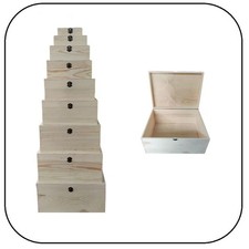 baule in legno naturale grande