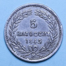 GREGORIO XVI 5 BAIOCCHI 1843