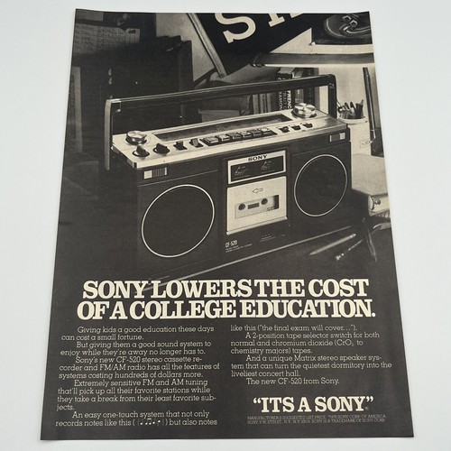 Sony boom box 520 vintage - cf,