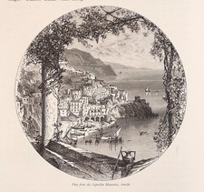 1879 VEDUTA DI AMALFI DAL