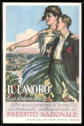 Cartolina italia lavoro - italia,,