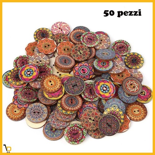 Set bottoni vintage fiori - bottoni,
