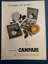 Rara Pubblicita’ Scatola regalo CAMPARI L’omaggio più gradito, del 1957