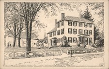 Casa costruita nel 1819 dal diacono Amos Blanchard, Andover, MA Essex County cartolina
