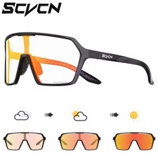 SCVCN Occhiali Fotocromatici da Bici Ciclismo da Corsa Running Mtb UV400 Unisex