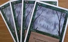 X 4 Fog NM-M 4th Edition MTG