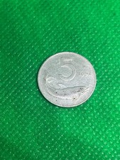 Moneta 5 lire "delfino" italiana Romagnoli Anno 1954 molto rara