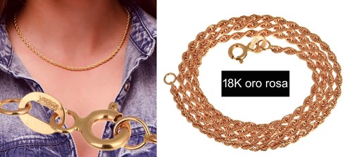 Collana oro rosa 18k 750 - ,