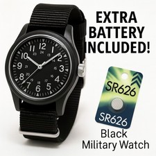 Orologio militare nero - orologio,