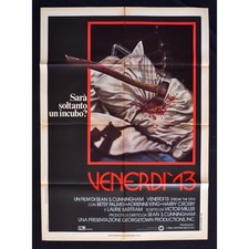 manifesto VENERDI 13 Sean S. Cunningham Friday the 13th Horror Ascia Axe A155