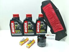 TAGLIANDO OLIO MOTORE MOTUL 5000 10w40 FILTRO ARIA  CANDELE HONDA SW-T400 600