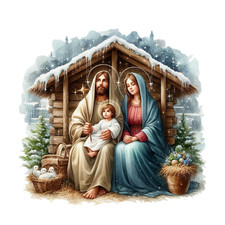 Adesivo murale adesivo presepe