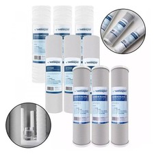 Set filtro acqua di ricambio Filtro a carboni attivi 10" 5 µm - 9 pz