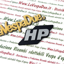 Scritta Targhetta HP bauletto nero stampata 3D per VESPA 50 125 HP 3 e 4 marce