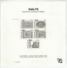 1976 ITALIA 76 Foglietto