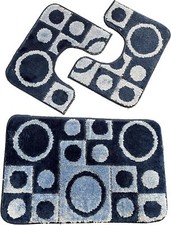 PARURE Tappeti 3 pezzi Bagno Super Morbido soffice e asciugapasso ANTISCIVOLO