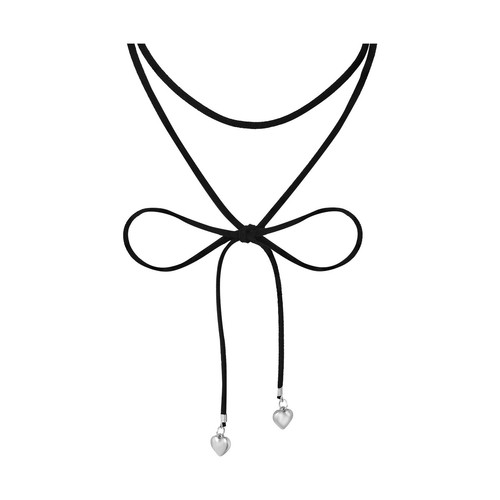 Collana cuore ciondolo corda
