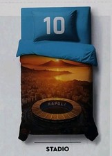 Lenzuola Copriletto Singolo In Puro Cotone Disegno Stadio