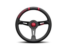 Volante MOMO Drifting Rosso 330mm Raggi Nero Pelle Nero NUOVO NFC