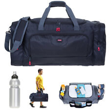 Borsa sportiva uomo molto grande allenatore XL 69 cm 55 L borsa da viaggio 1244 nera +f