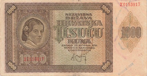 Croazia croatia hrvatska - hrvatska, 1000