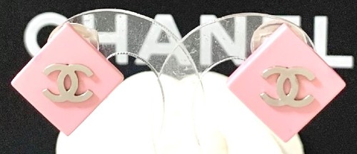 Orecchini chanel logo rosa - chanel,