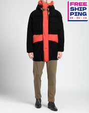 RRP€970 PARAJUMPERS piumino parka giacca taglia L nero pannello a contrasto con cappuccio
