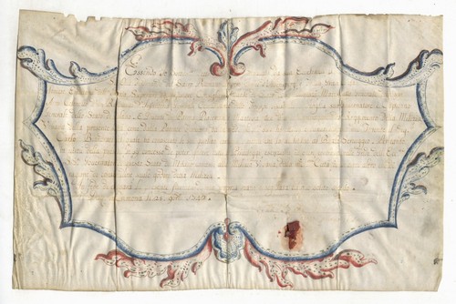 Diploma pergamena recante - [diploma,
