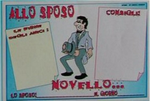 Posterino sposo scherzo sposi - scherzo,
