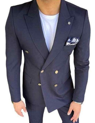 Designer doppiopetto blu con - designer,