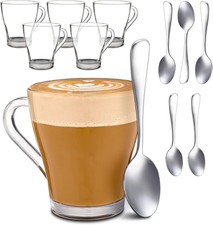 6 Tazze Da Cappuccino in Vetro