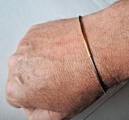 Bracciale acciaio oro - bracciale, e