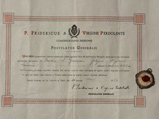 carta sacra reliquia santino