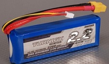 Turnigy 2200mAh 2S 30C Lipo Pack 7,4V Plug: JST-XH/XT60