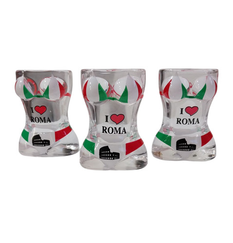 Bicchierini vetro roma 6 - vetro,