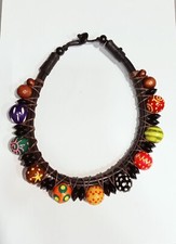 Collana etnica grande In Legno