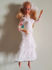 Abito da sposa d'epoca per Barbie e altre Fashion Dolls- NO DOLL