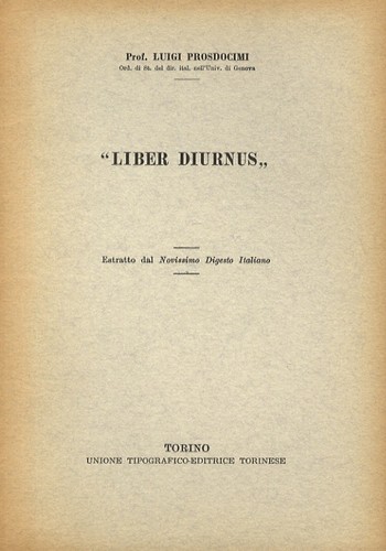Liber diurnus - “”., (unito)