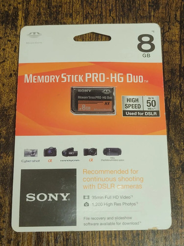 Sony 8gb memory stick pro - sony, pro-hg