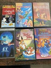 VHS Walt Disney Il Re Leone Robin Hood Red E Toby E.T. La Gabbianella E Il Gatto