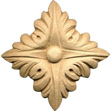 Fregio Mobili Pasta Di Legno Grezzo 55x55H mm Decoro Restauri Decorazione Arte 