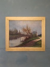 Antico dipinto paesaggio - antico,