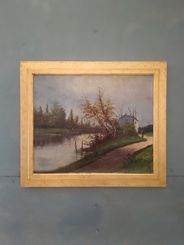 Antico dipinto paesaggio - antico,