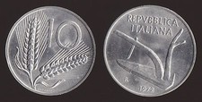10 LIRE 1972 SPIGHE E ARATRO -